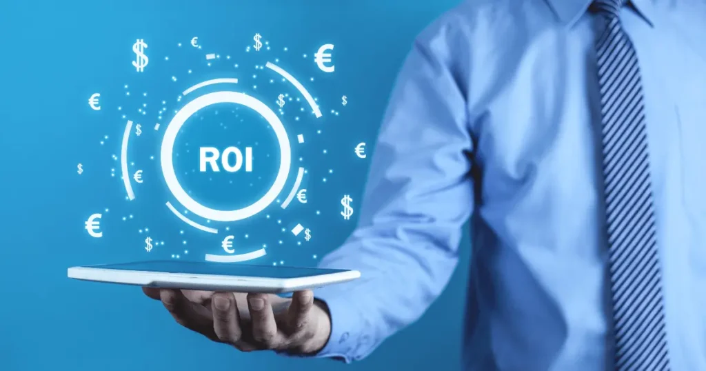 Representação visual do conceito de ROI em franquias, destacando sua importância para o sucesso e retorno rápido no setor empresarial.